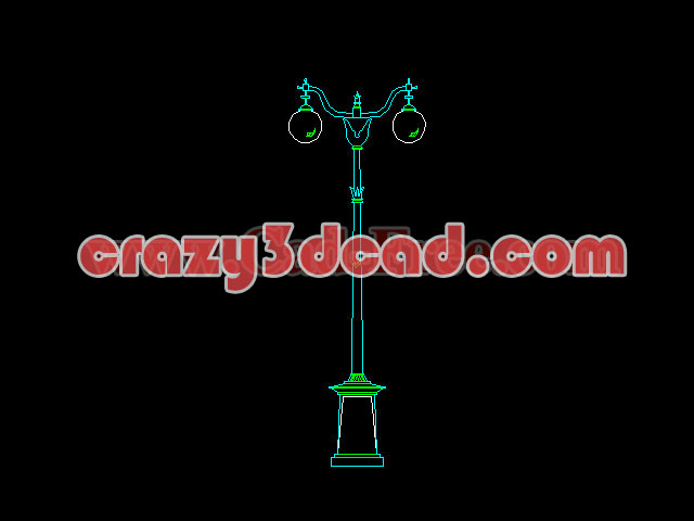 Fashion Streetlight CAD Blocks